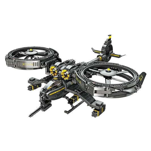 Technic MOC Science Fiction Ghost Attack Helicopter Bricks Toys