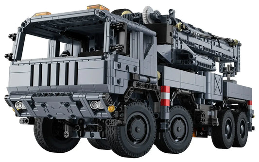 Tech Motorized Military Rescue Vehicle Crane Truck Bricks Toy
