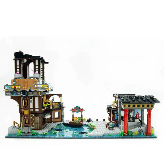 MOC Ninjago Building Block City Markets Bricks Toy