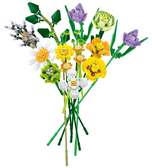 Ideas MOC Creator Expert Flower Bouquet Bricks Toy