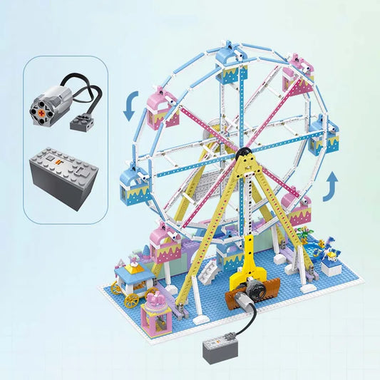 Creator Expert MOC City Motorized Ferris Wheel Bricks Toy
