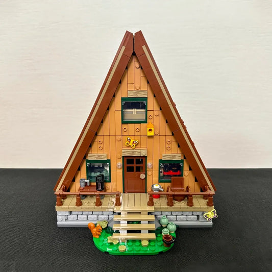 Ideas Expert MOC A Frame Cabin House Bricks Toy