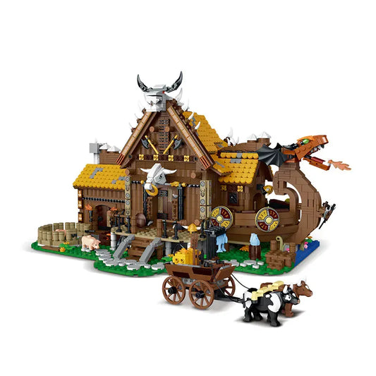 Creator Expert MOC The Vikings House Bricks Toy