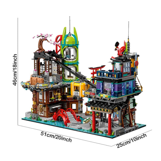 Building Block MOC Ninjago City Markets Bricks Toy