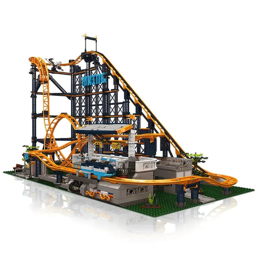 Creator Expert Fairground Motorized Roller Coaster Bricks Toy