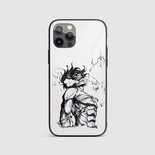 Eren Titan Sketch Silicone Armored Phone Case by Anime Phone Cover