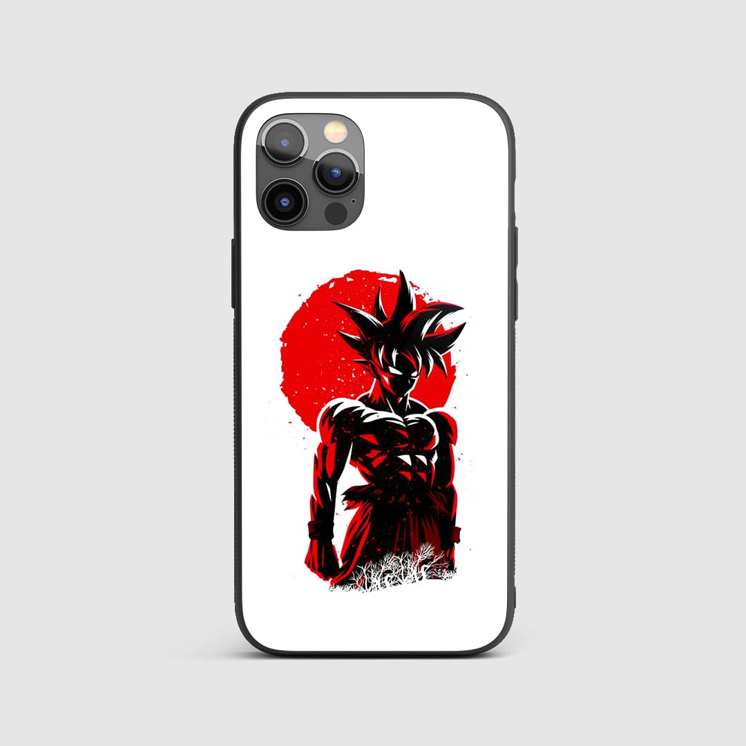 Goku Red Sun Silicone Armored Phone Case by Anime Phone Cover