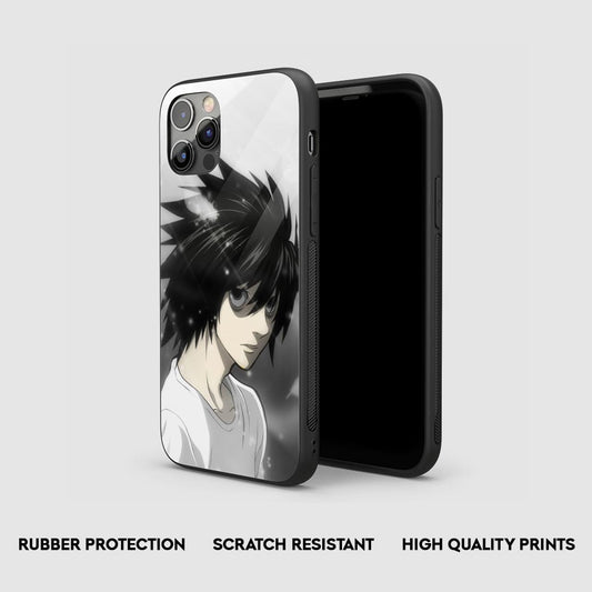 L Black & White Silicone Armored Phone Case by Anime Phone Cover