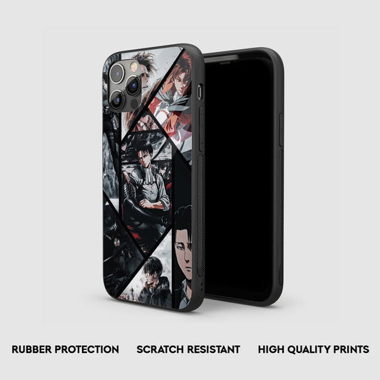 Levi Ackerman Collage Silicone Armored Phone Case by Anime Phone Cover