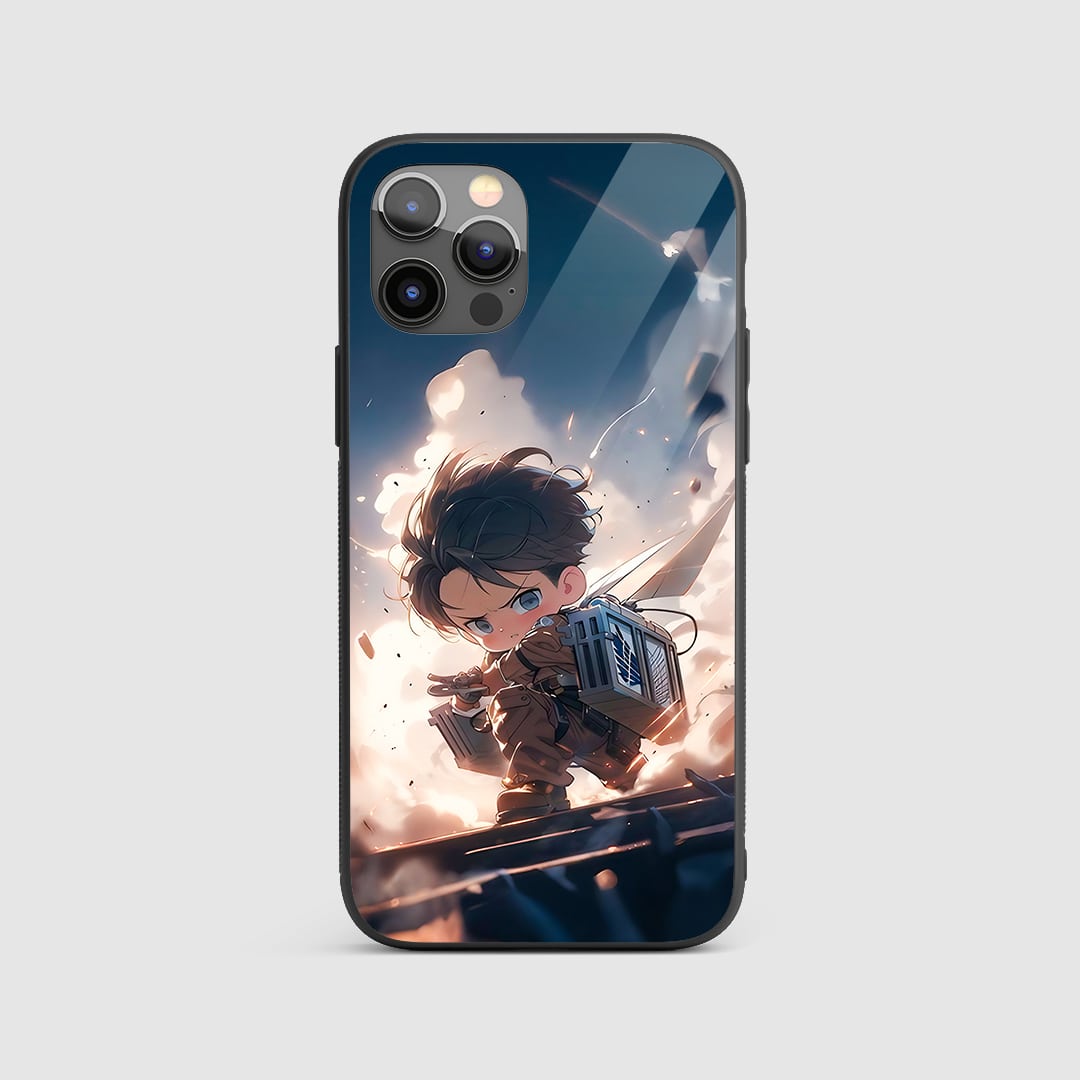 Levi Ackerman Chibi Silicone Armored Phone Case by Anime Phone Cover