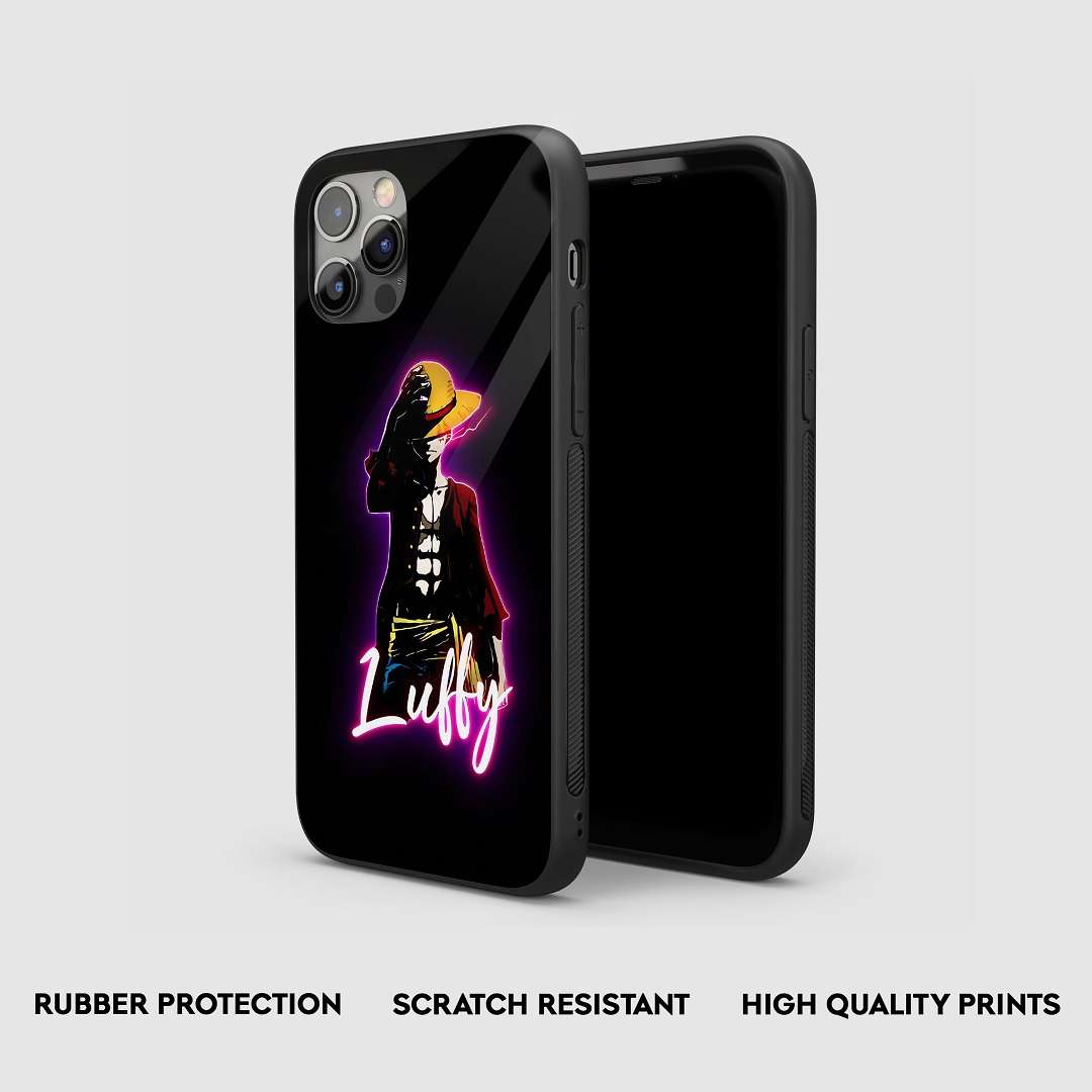 Luffy Neon Silicone Armored Phone Case by Anime Phone Cover