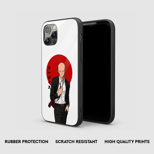 Saitama White & Red Silicone Armored Phone Case by Anime Phone Cover