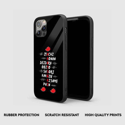 Akatsuki Character Names Silicone Armored Phone Case