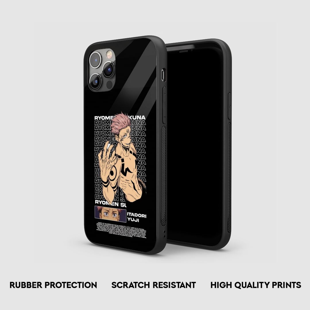 Ryomen Sukuna Pattern Silicone Armored Phone Case by Anime Phone Cover
