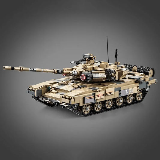 Military MOC T90 Main Battle War Tank Bricks Kids Toys