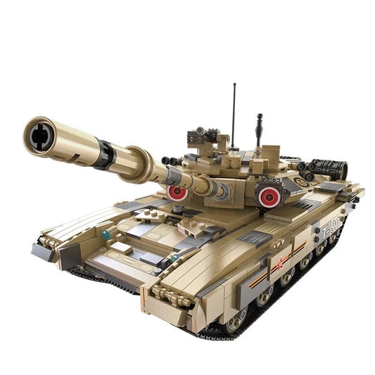 Military MOC T90 Main Battle War Tank Bricks Kids Toys