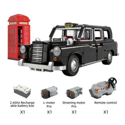 MOC 62004 RC Motorized Retro London Taxi Bricks Toy
