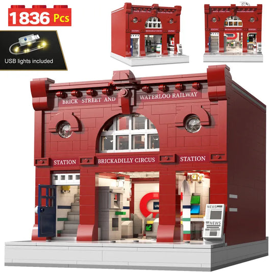MOC Creator Expert London Subway Station Bricks Toy