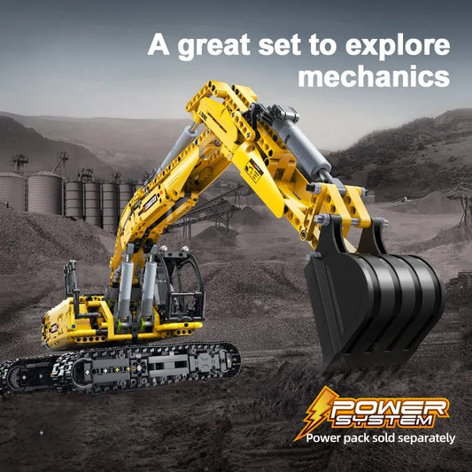 MOC Tech Functional Crawler Excavator Bricks Toy