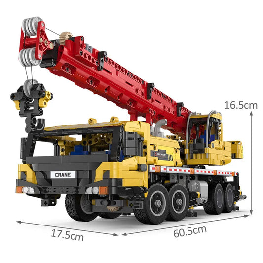 Technical MOC Expert Large Mobile Crane Truck Bricks Toys