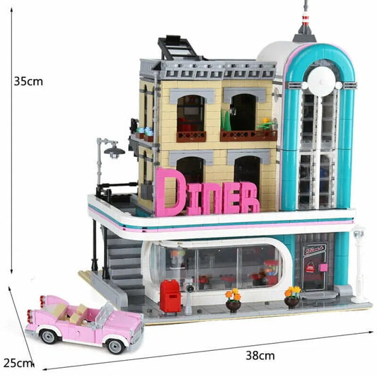 MOC 15037 Creator Expert City Downtown Diner Bricks Toys
