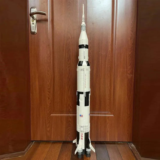 MOC Apollo Saturn V Space Rocket Bricks Toys 37003