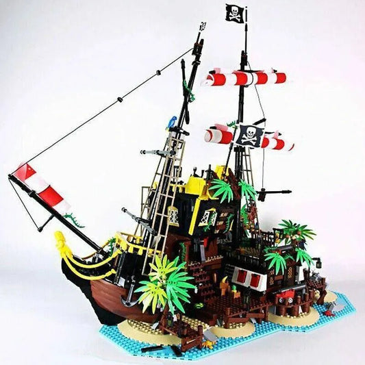 Building Blocks Idea MOC Pirates Barracuda Bay Ship Bricks Toys