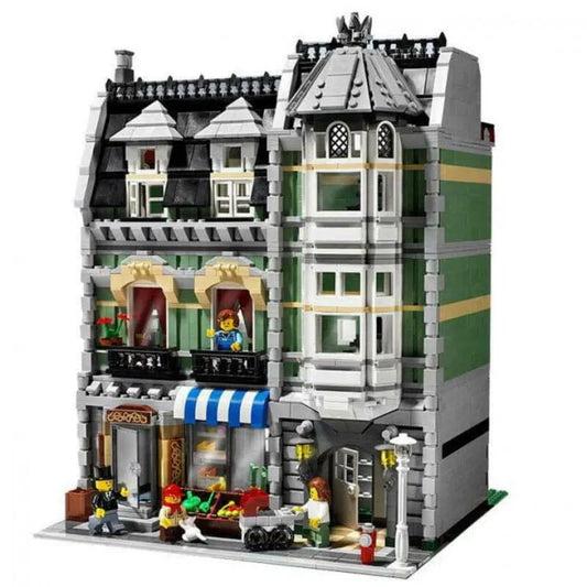 MOC City Street Expert Green Grocer Store Bricks Toy 15008