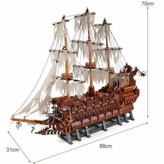Creative Movie MOC Flying Dutchman Pirate Ship Bricks Toys