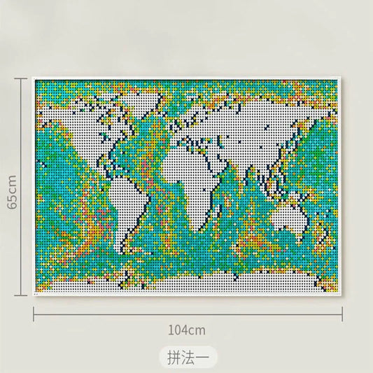 MOC Creator Art The Large Globe World Map Bricks Toy 61203