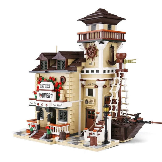 Creator Expert MOC Boat House Diner Bricks Toy