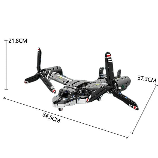 MOC Creator Expert Boeing Bell V22 Osprey Bricks Toys