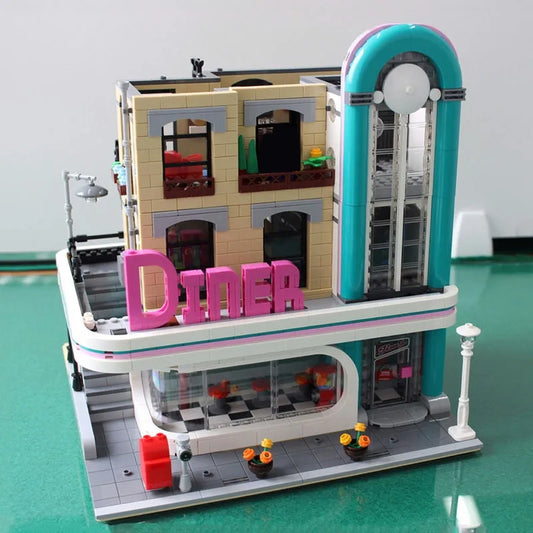 MOC Creator Expert City Downtown Diners Bricks Toys EU