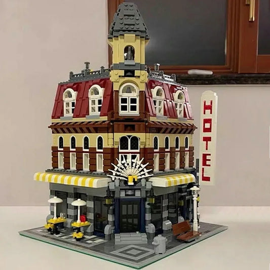 MOC Creator Street Expert City Corner Cafe Bricks Toys