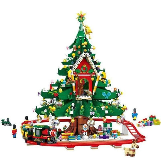 MOC Expert Christmas Santa Tree House Bricks Toy