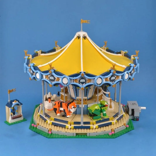 MOC Expert Creator Street City Carousel Bricks Toys