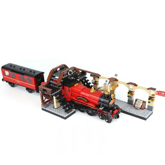 MOC Harry Potter Hogwarts Express Train Bricks Toys