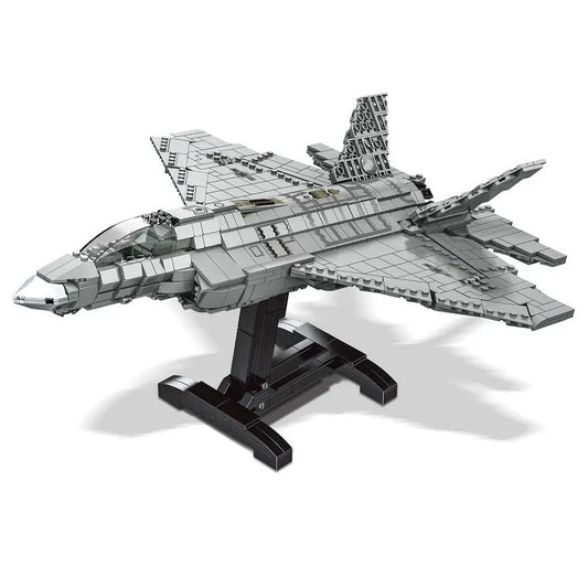 MOC Military F-35 Aircraft Lightning Fighter Jet Bricks Toy