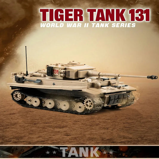 MOC Military WW2 Tank 131 Tiger Heavy Bricks Toy