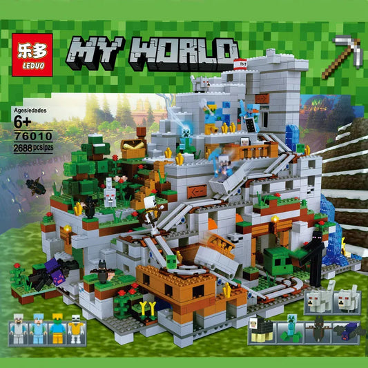 Minecraft MOC My World The Mountain Cave 76010 Bricks Toy