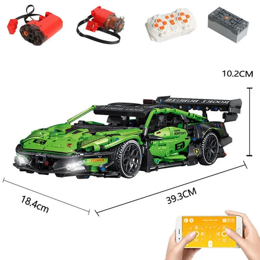 MOC Motorized RC Lambo Concept Roadster Bricks Toy C019
