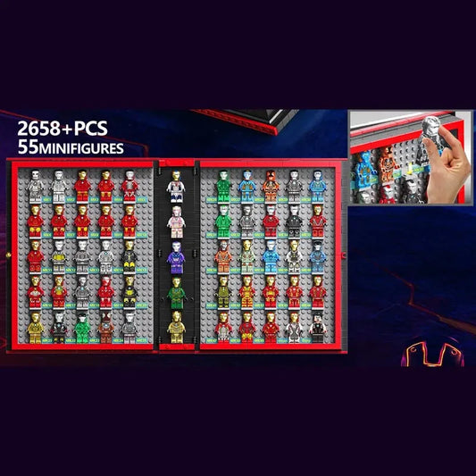 Movies MOC Ideas Super Hero Iron Book Bricks Kids Toy