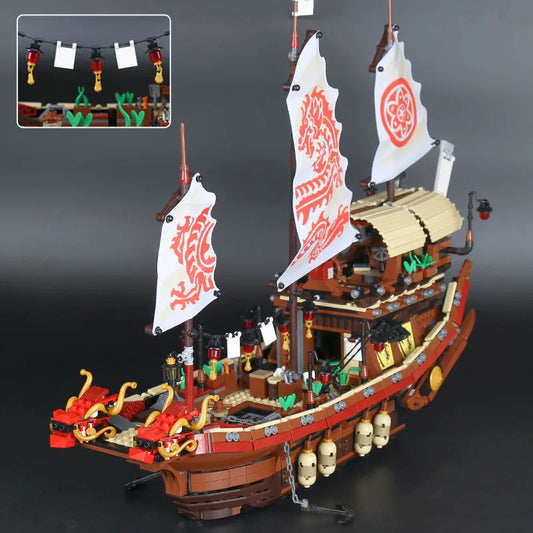 MOC Ninjago Movie Destiny Bounty Ship Bricks Toy 06057