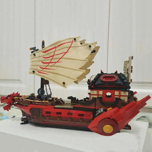 MOC Ninjago Movie Destiny Bounty Ship Bricks Toys X19007