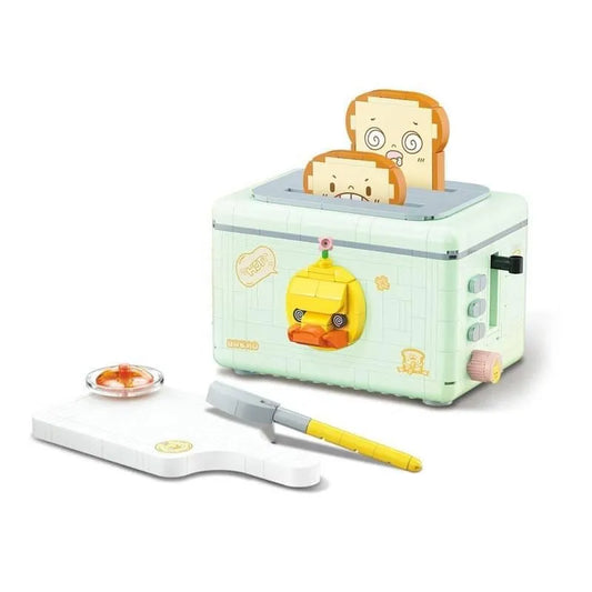 MOC Retro Bread Machine City MINI Bricks Model Kids Toys