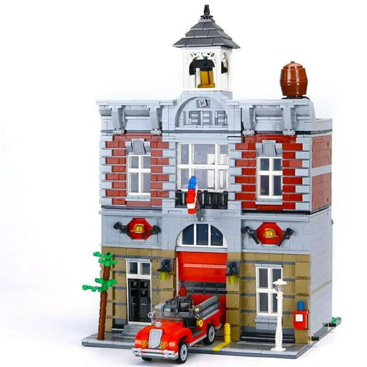 MOC Street Expert City Fire Brigade Bricks Toy 15004