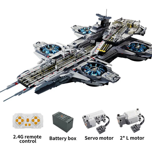 MOC Super Hero Motorized SHIELD RC Helicarrier Bricks Toy