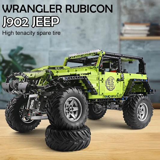 Tech MOC Off-Road Jeep Wrangler Rubicon Bricks Toy J902
