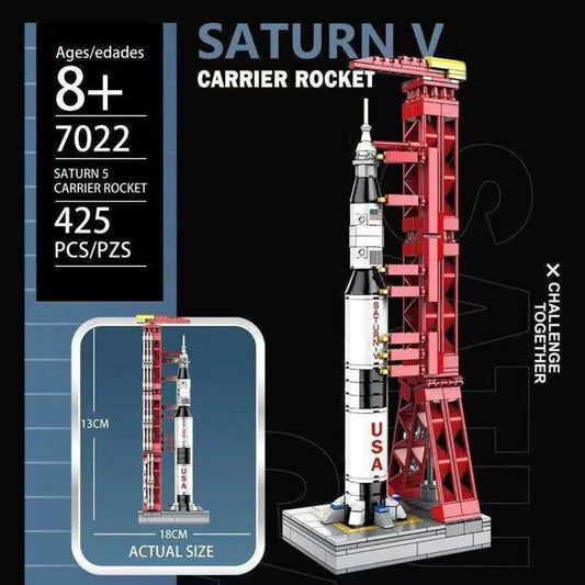 MOC Apollo Saturn V Launch Tower Bricks Kids Toys 7022