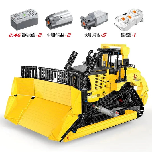 MOC APP Motorized RC Bulldozer Truck Bricks Toy 22011